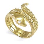 Men's Serpent Diamond Ring 18k solid gold GVS1
