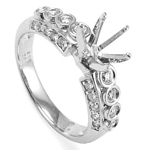 18k White Gold Diamond Engagement Ring