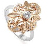 Russian Style Diamond Ring 585 14k