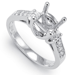 18k White Gold Diamond engagement Setting
