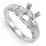 18k White Gold Diamond Engagement Ring