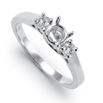18k White Gold Diamond Setting