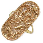 14k Rose and yellow Gold 7 Talisman Good Luck Ring