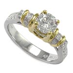 18K Two-Tone Gold Diamond Ring