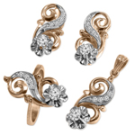 Lab Grown Diamond set in 14k Ring Earrings