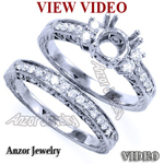 14k Gold Lab Grown Diamond Engagement Ring set