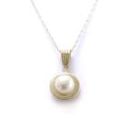 14k Yellow Gold Pearl Pendant