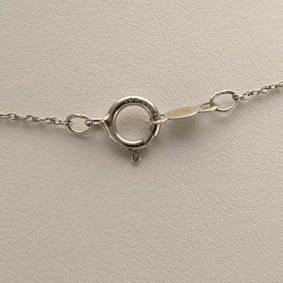 14k White Gold Heart X O Shaped Necklace